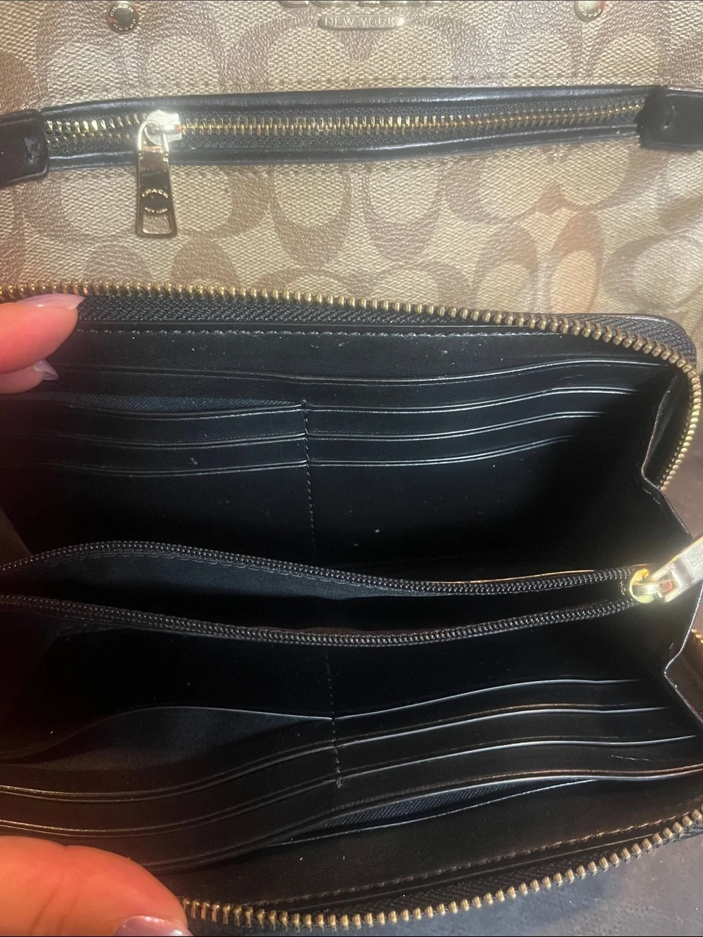 Coach Rowan Satchel and Matching Wallet in Signature Canvas and Black